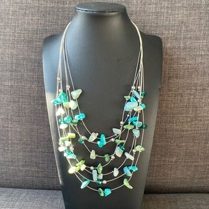 Teal necklace